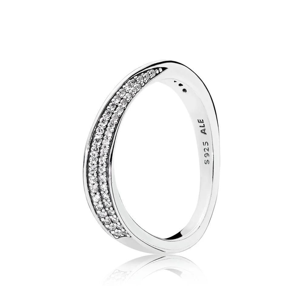 Anello Pandora Onde Eleganti.   197136CZ