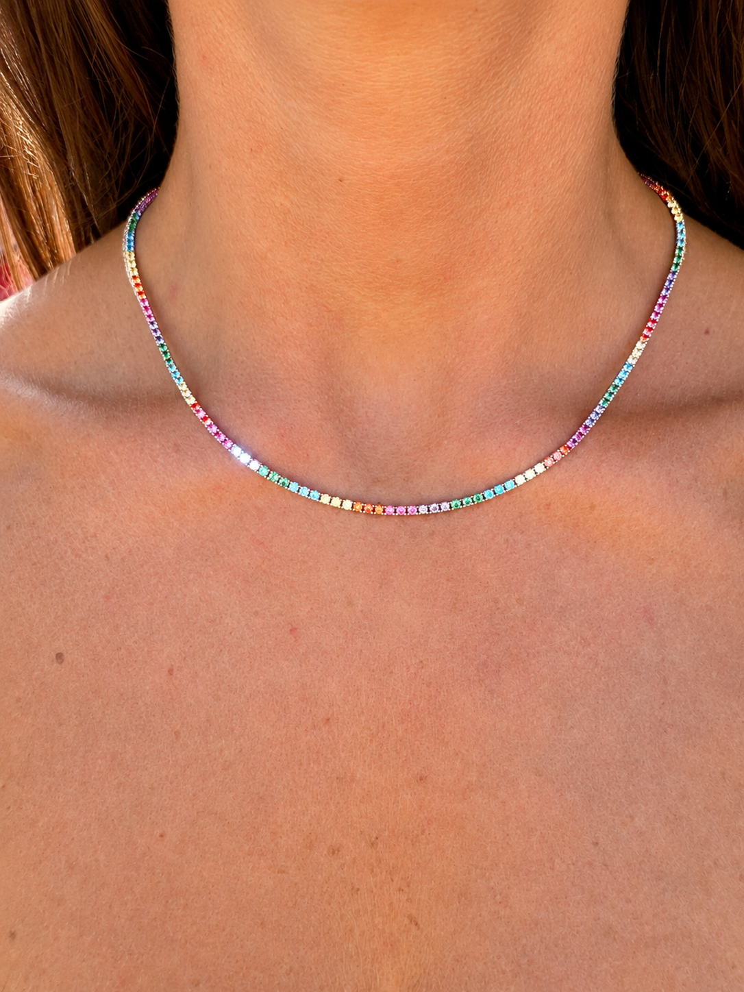 Girocollo Tennis Rainbow