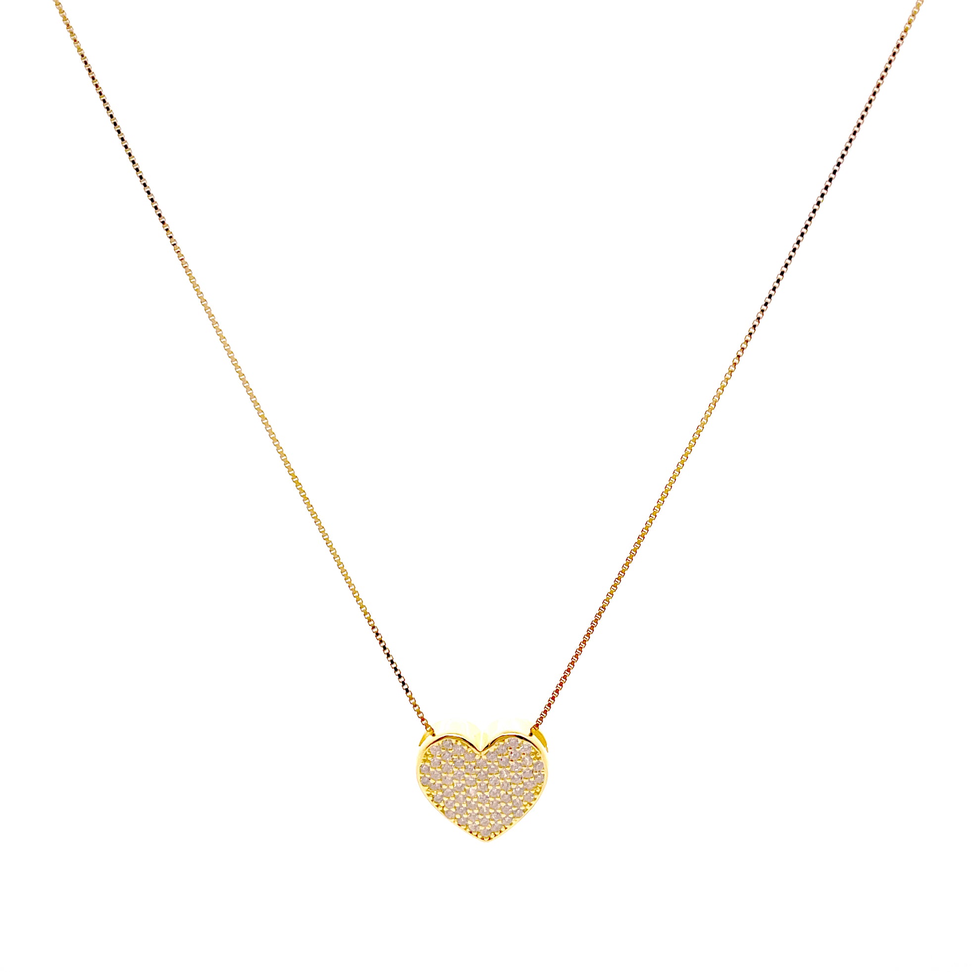 Collana Cuore Pavè Medium