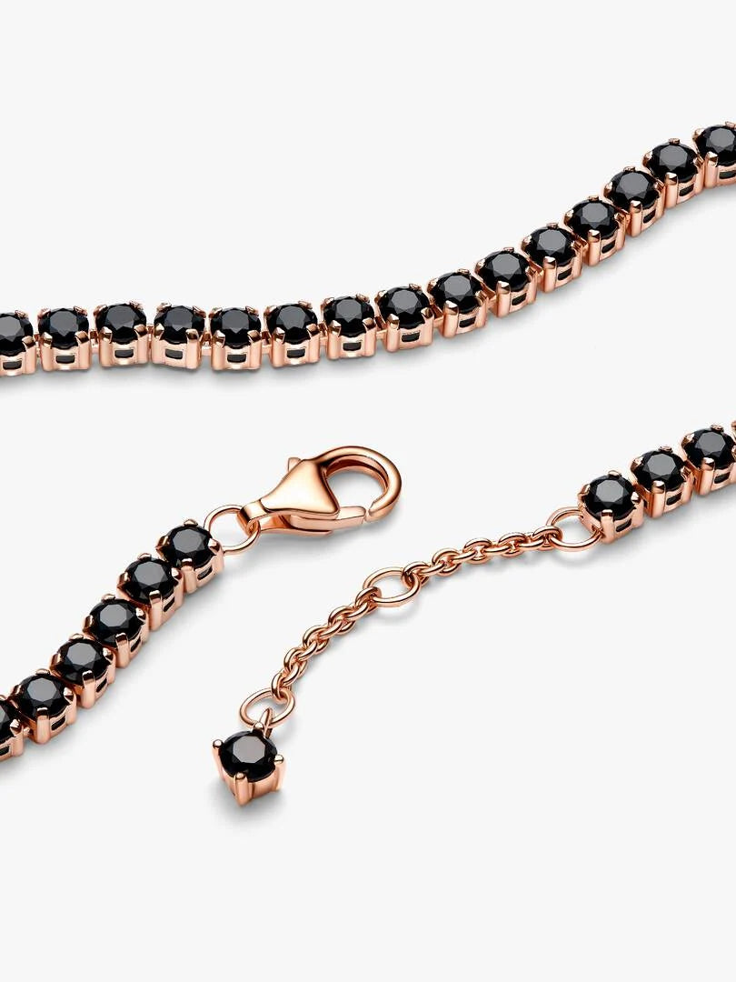 Bracciale Tennis Rosè & Pietre Nere.   581469C02