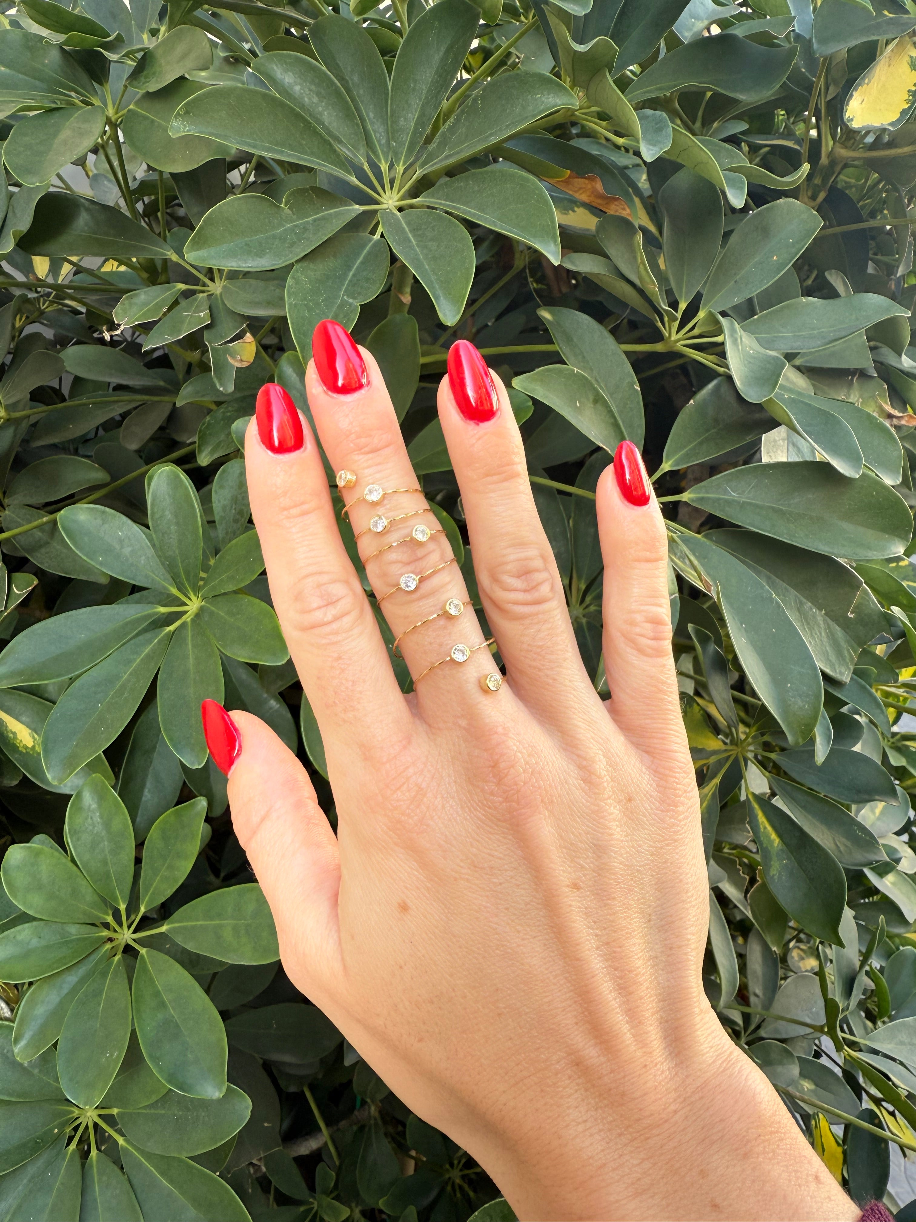 Anello Filo & punti Luce Regolabile