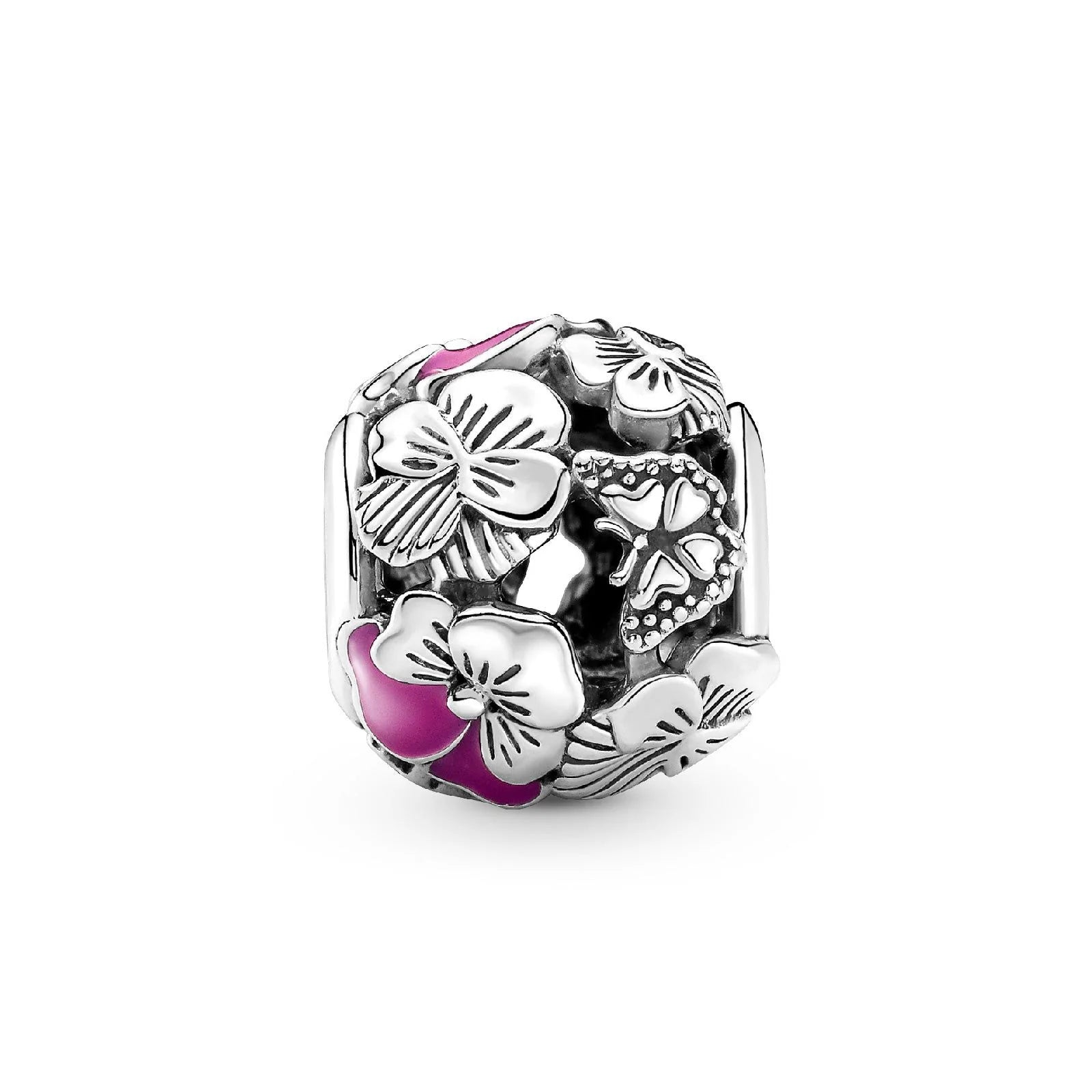 Charm Pandora Openwork Viole del Pensiero.      790759C01