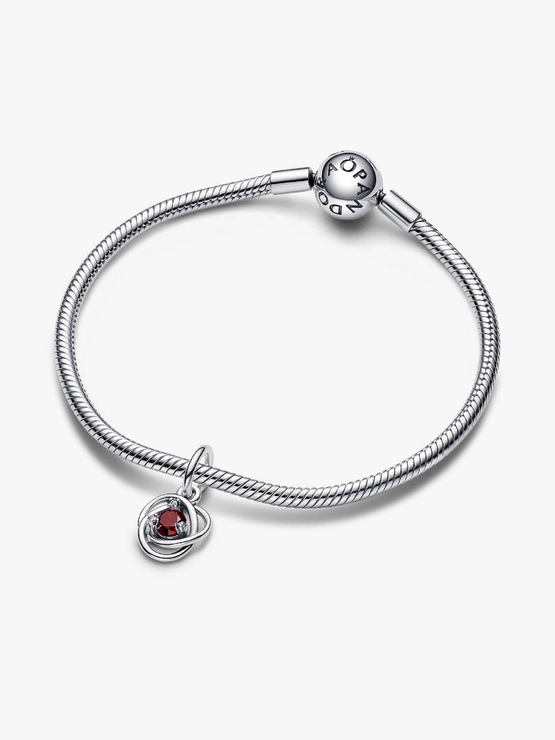 Charm Cerchio Eterno Rosso Scuro Gennaio.    793125C07