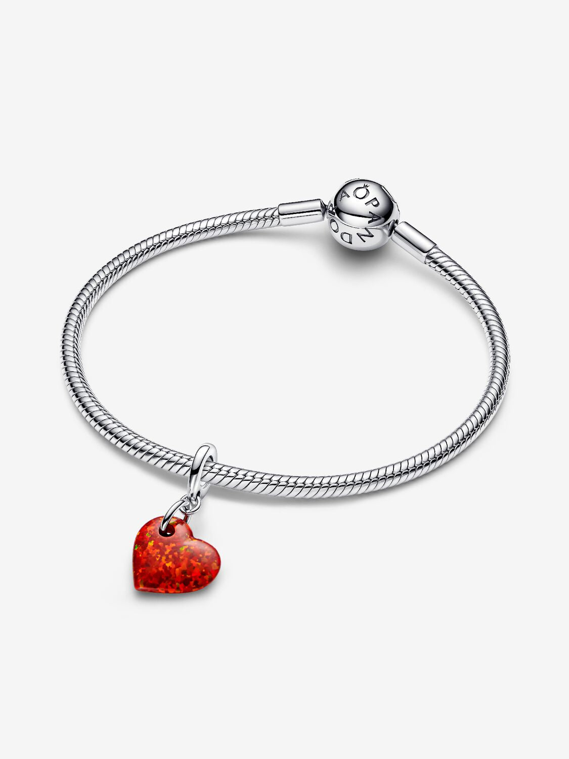 Charm Pendente Cuore Opale Rosso      793348C01