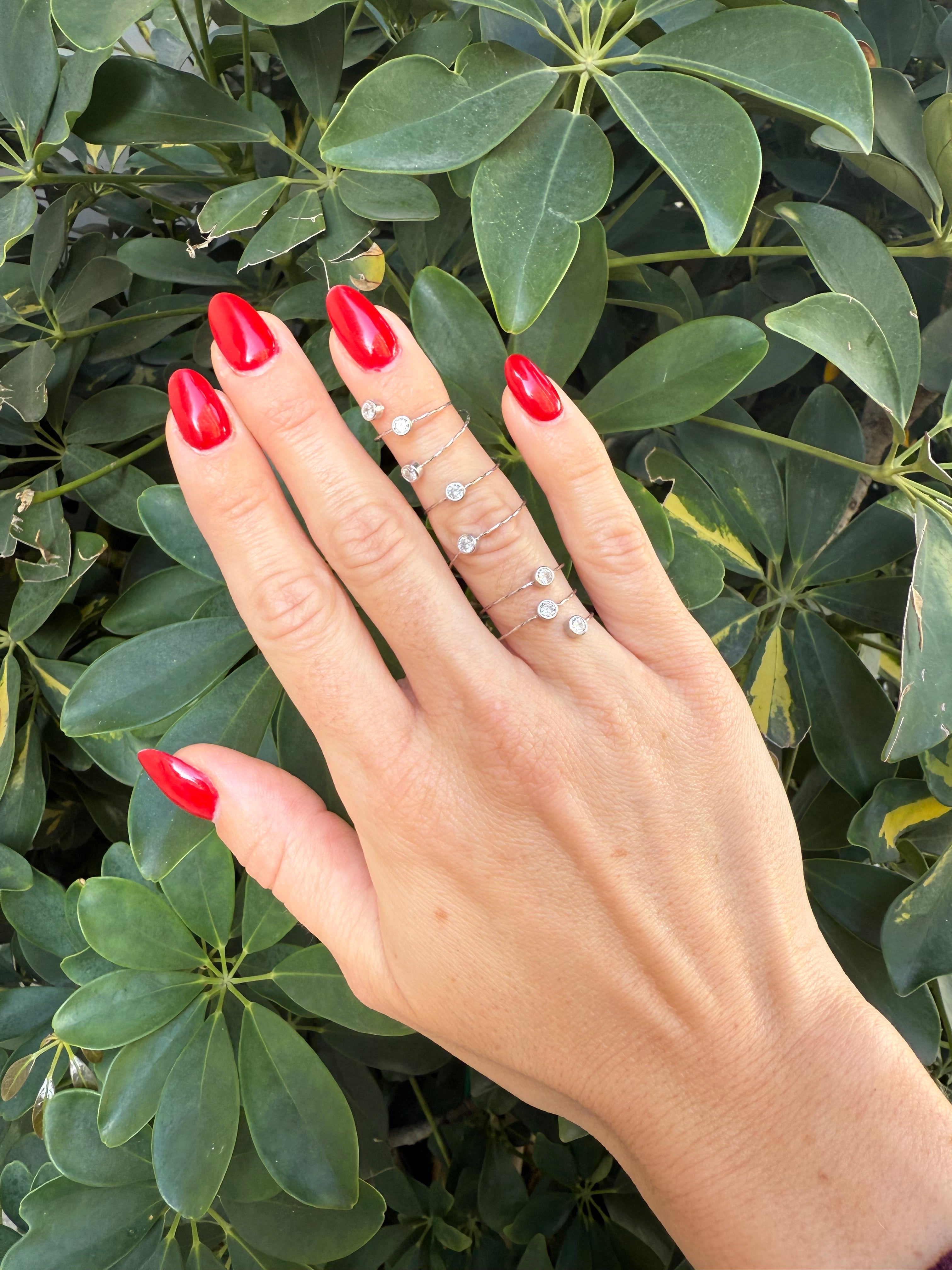 Anello Filo & punti Luce Regolabile