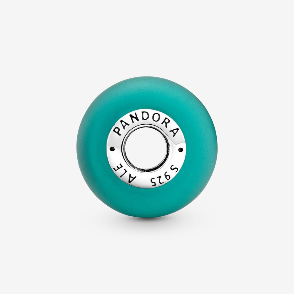 Charm Pandora Vetro di Murano Verde Opaco.      799555C00