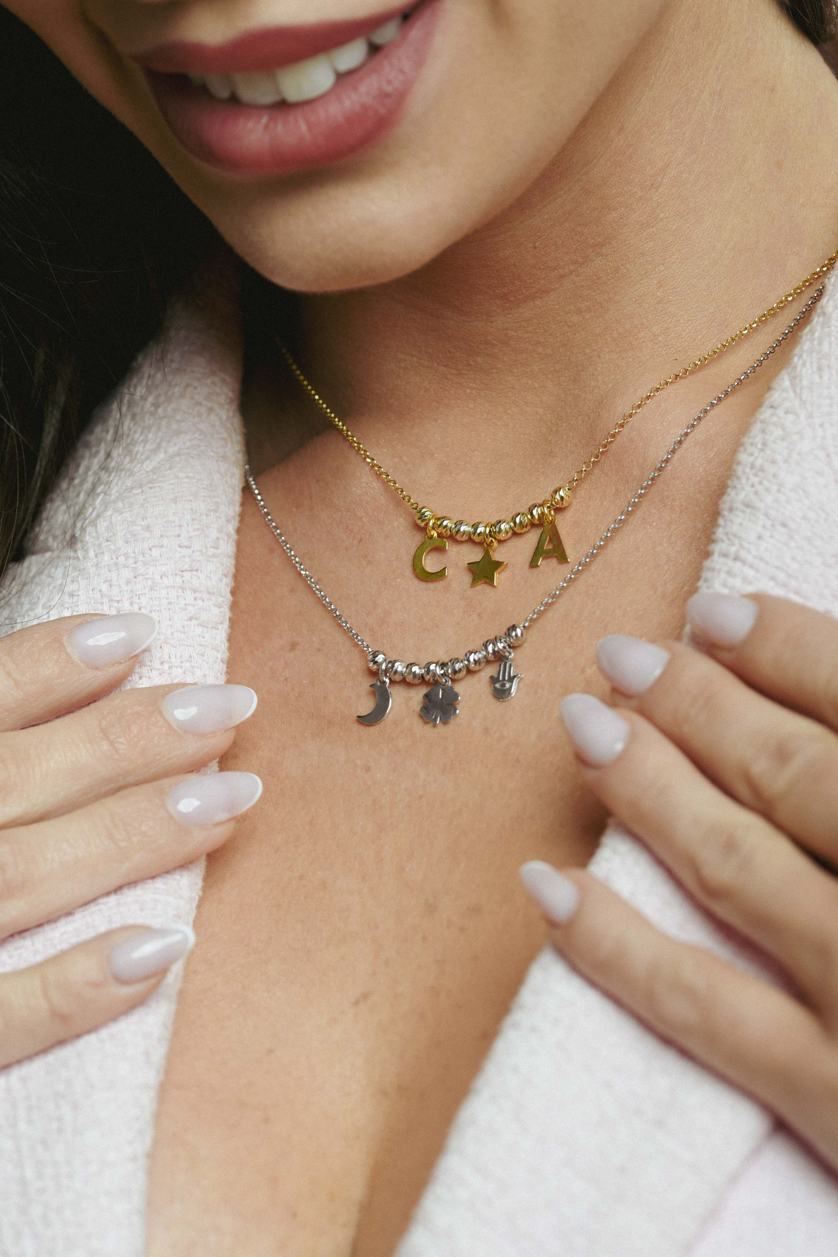 Simbolo per collana componibile L, Sole & Nuvola