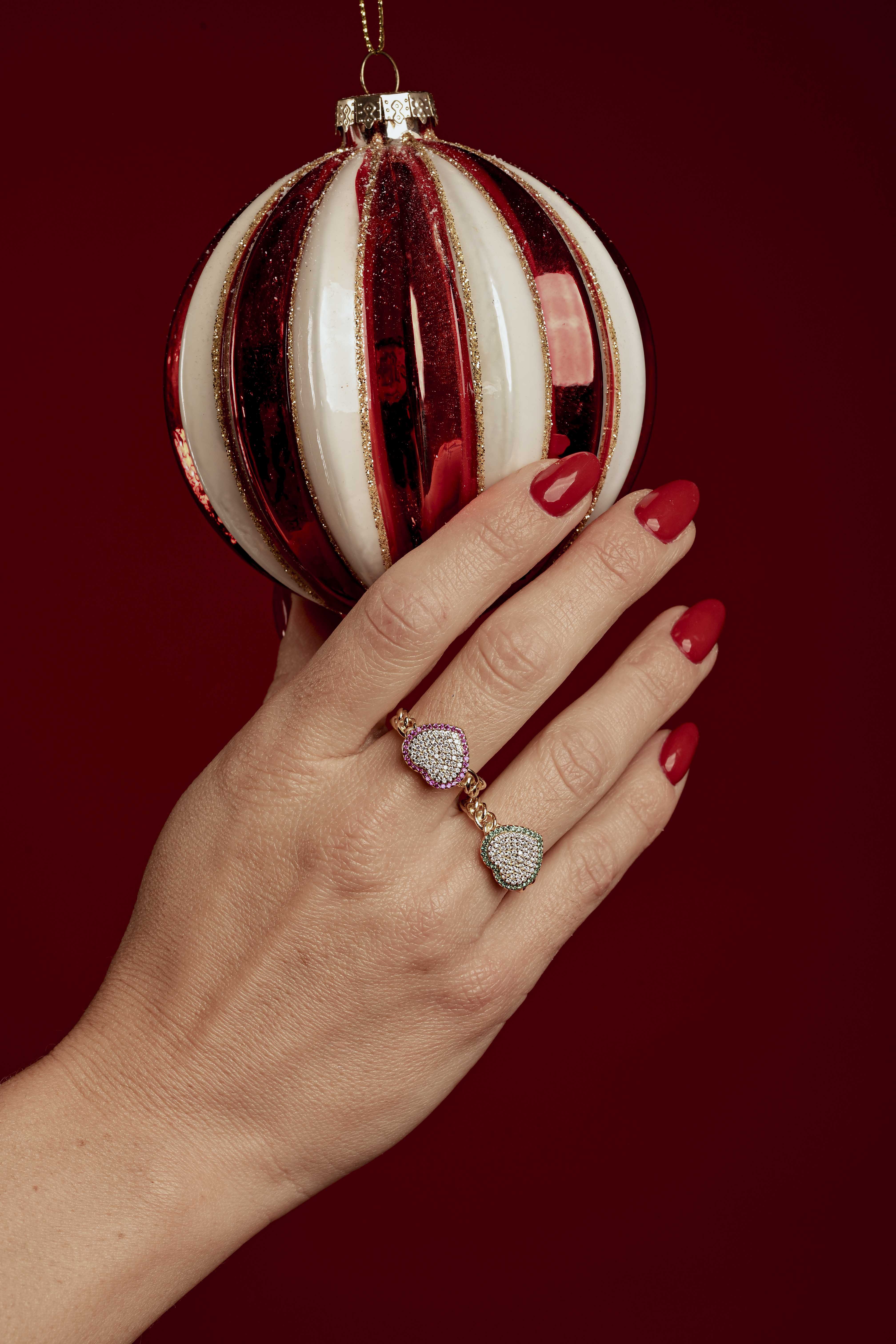 Anello Cuore & Groumette Gold