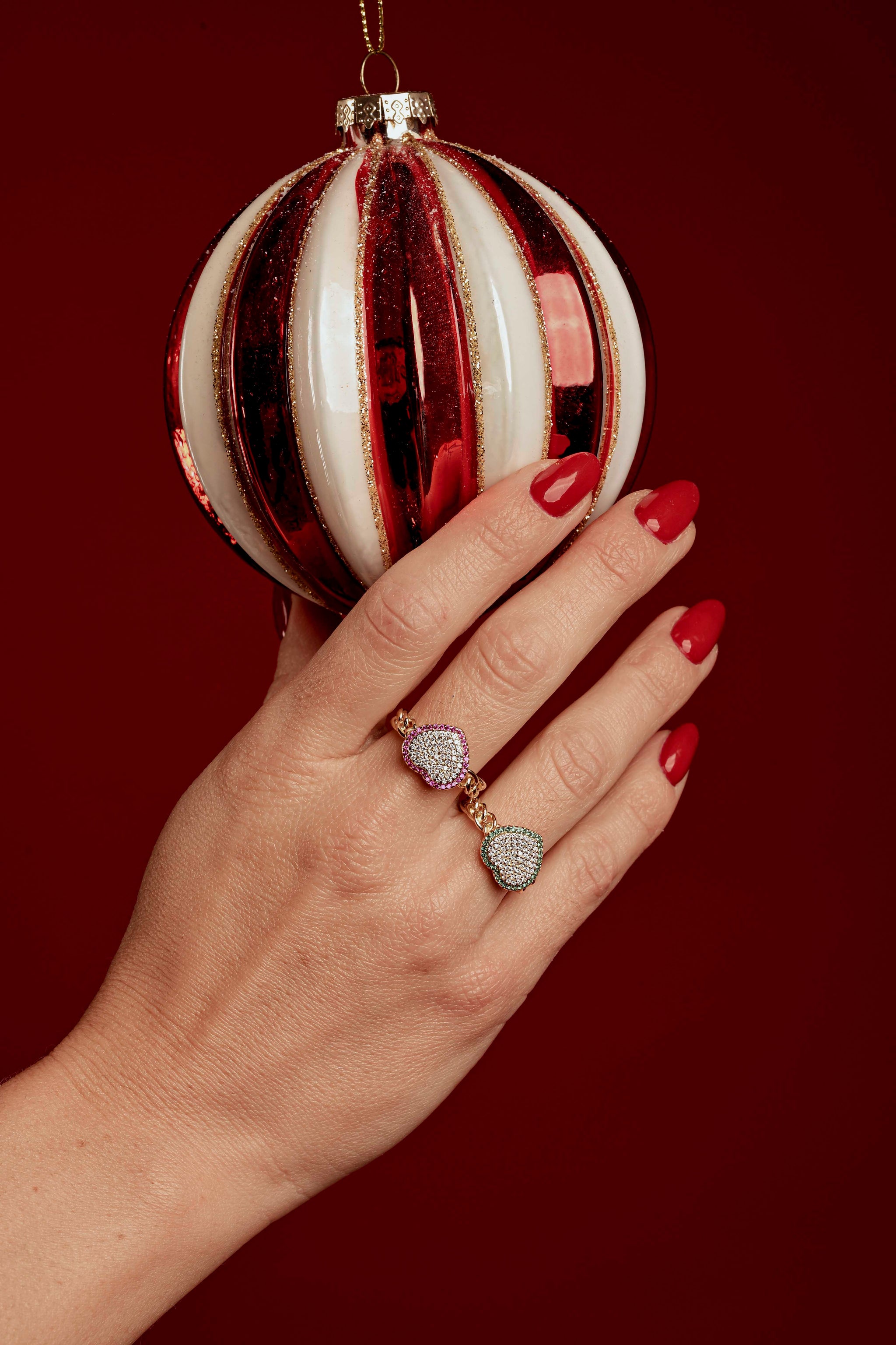 Anello Cuore & Groumette Gold