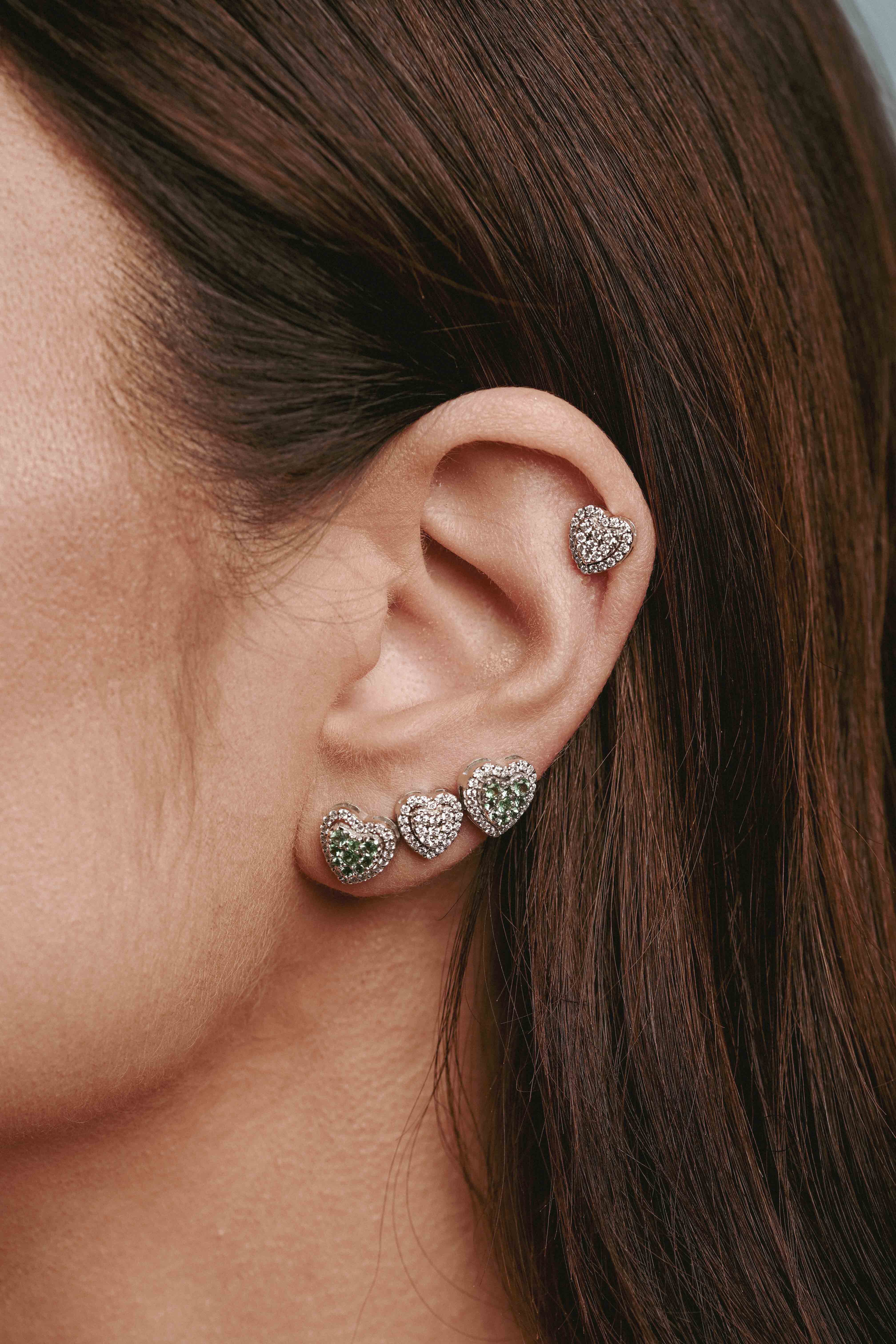 Orecchini Cuore Green