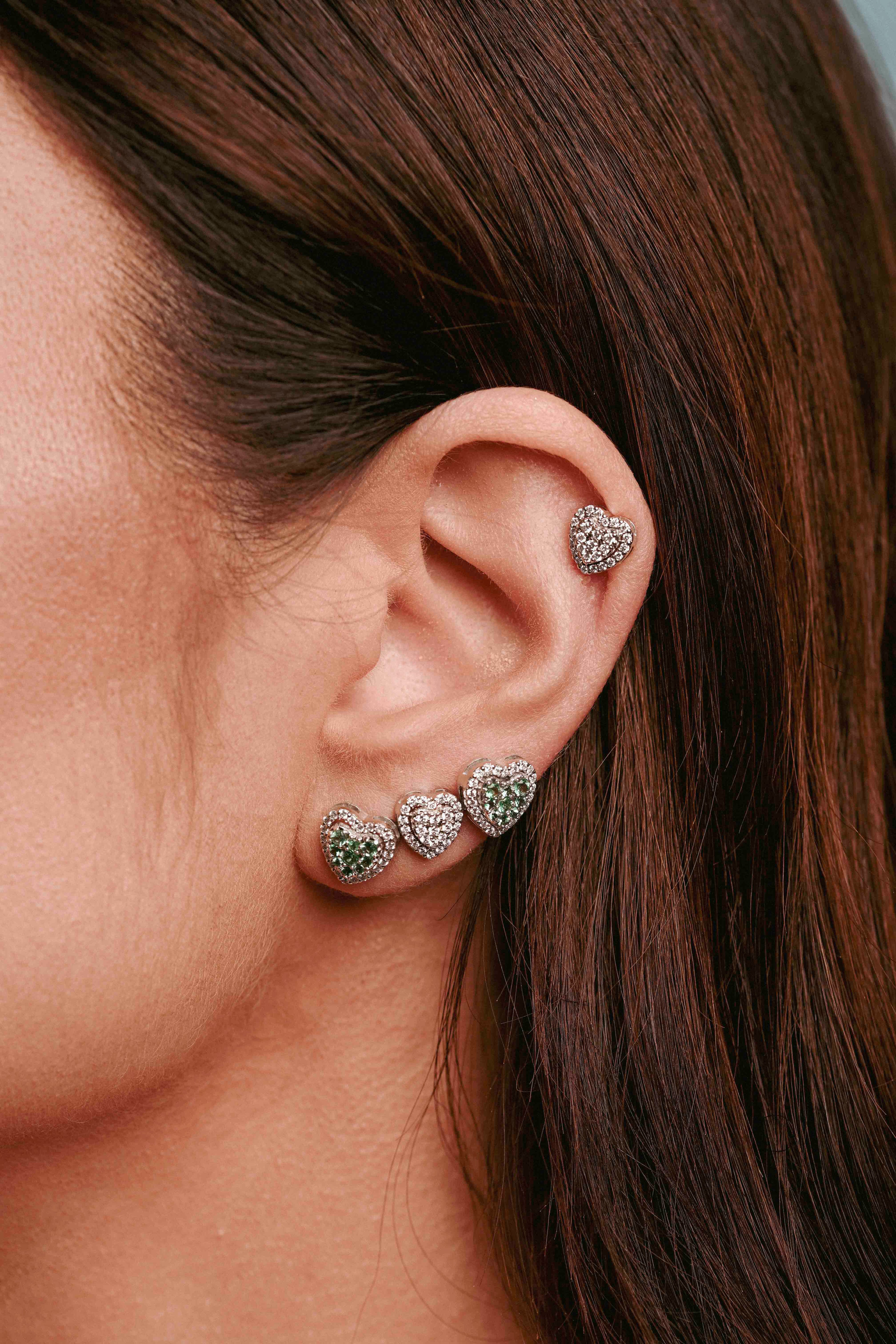 Orecchini Cuore Green