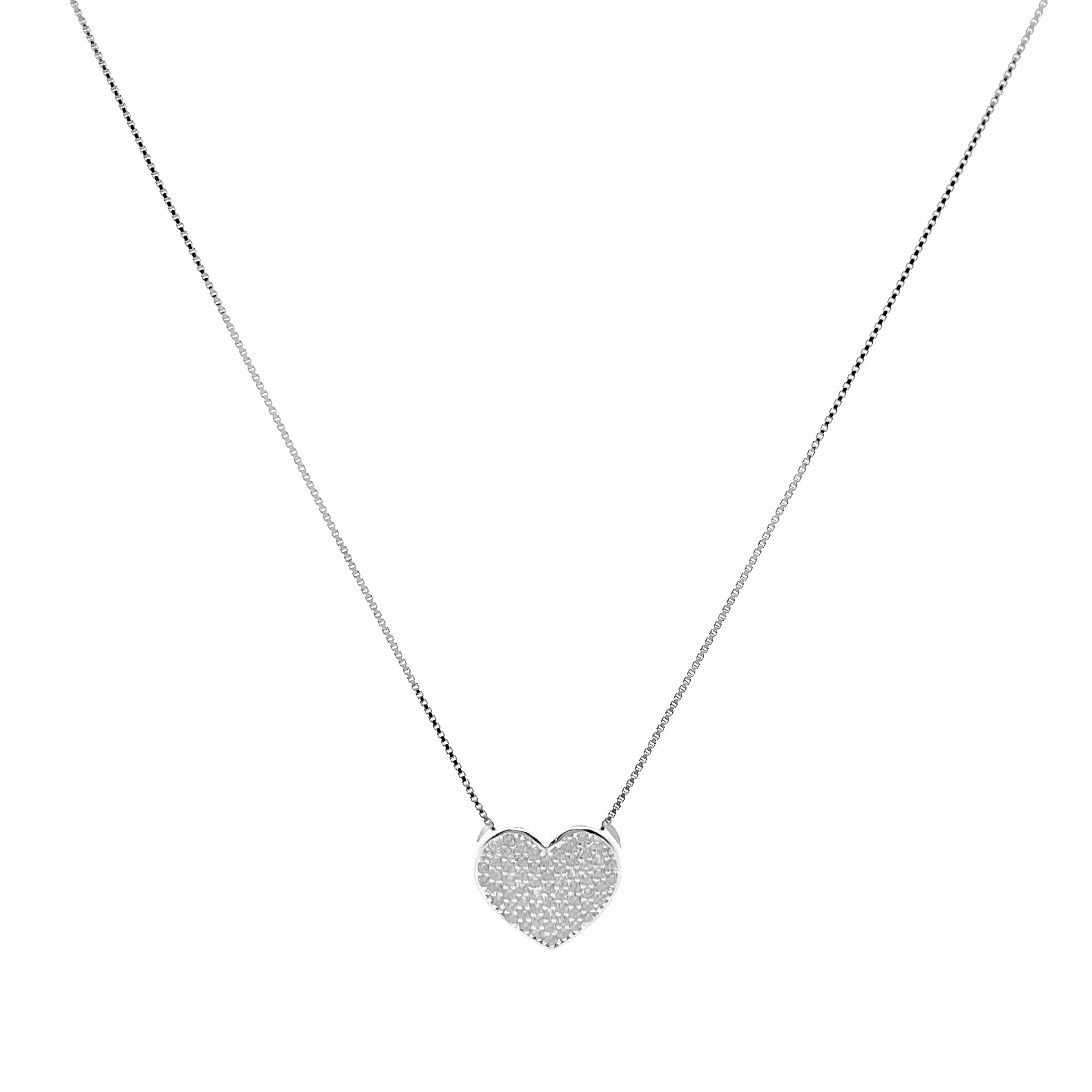 Collana Cuore Pavè Medium