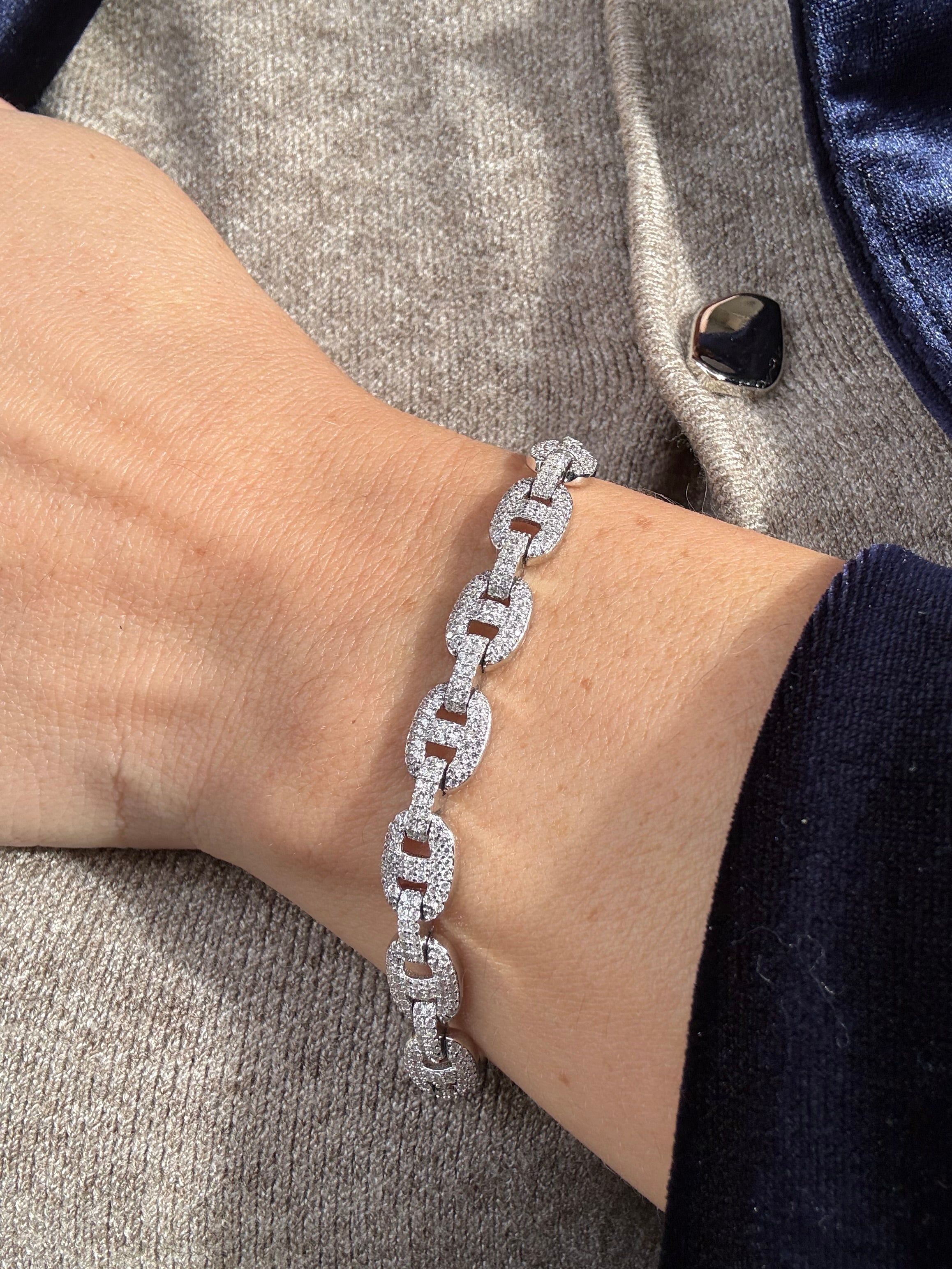 Bracciale Maglia Marina Pavè