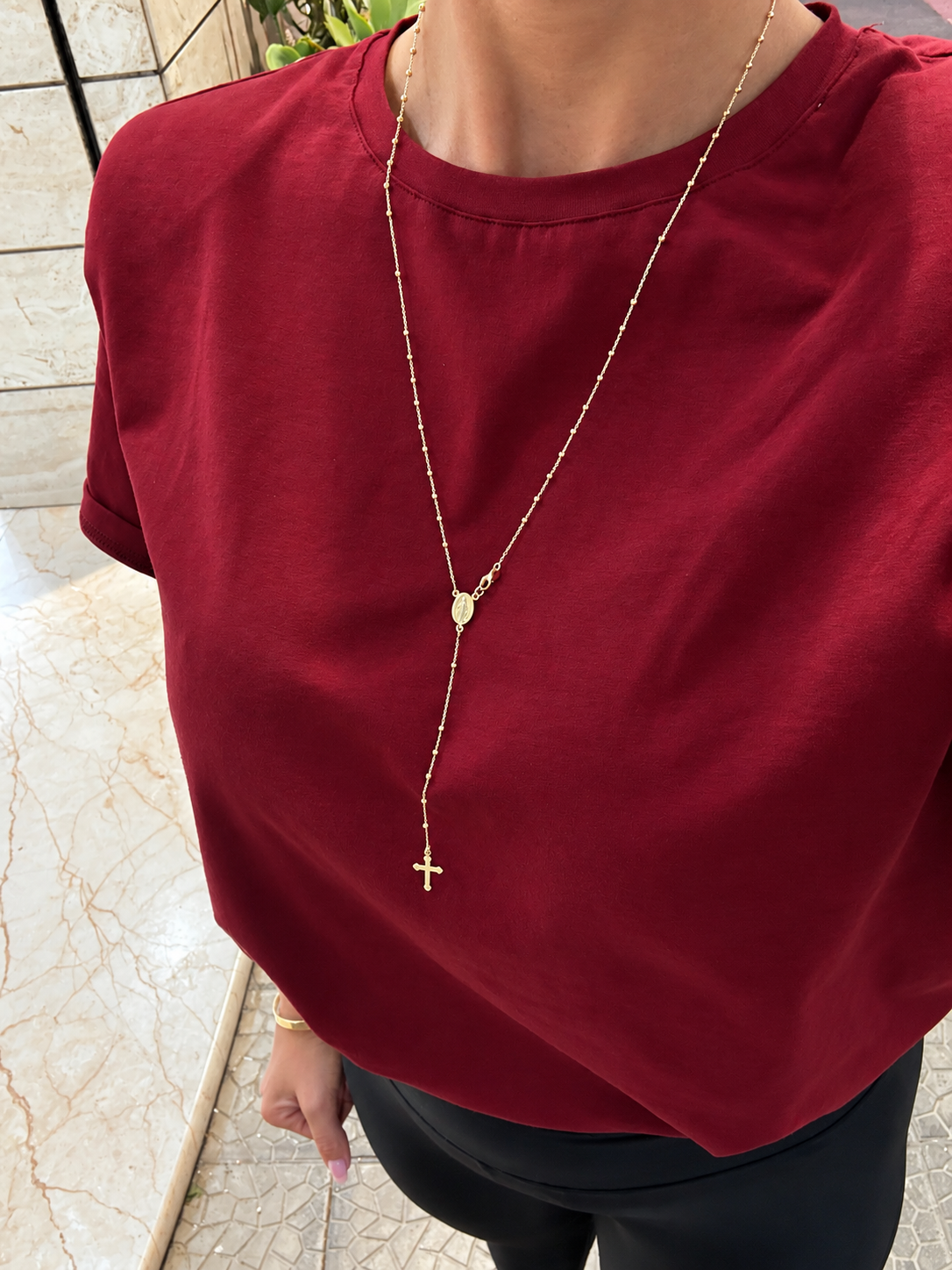 Collana Rosario Sfere Minimal 2mm