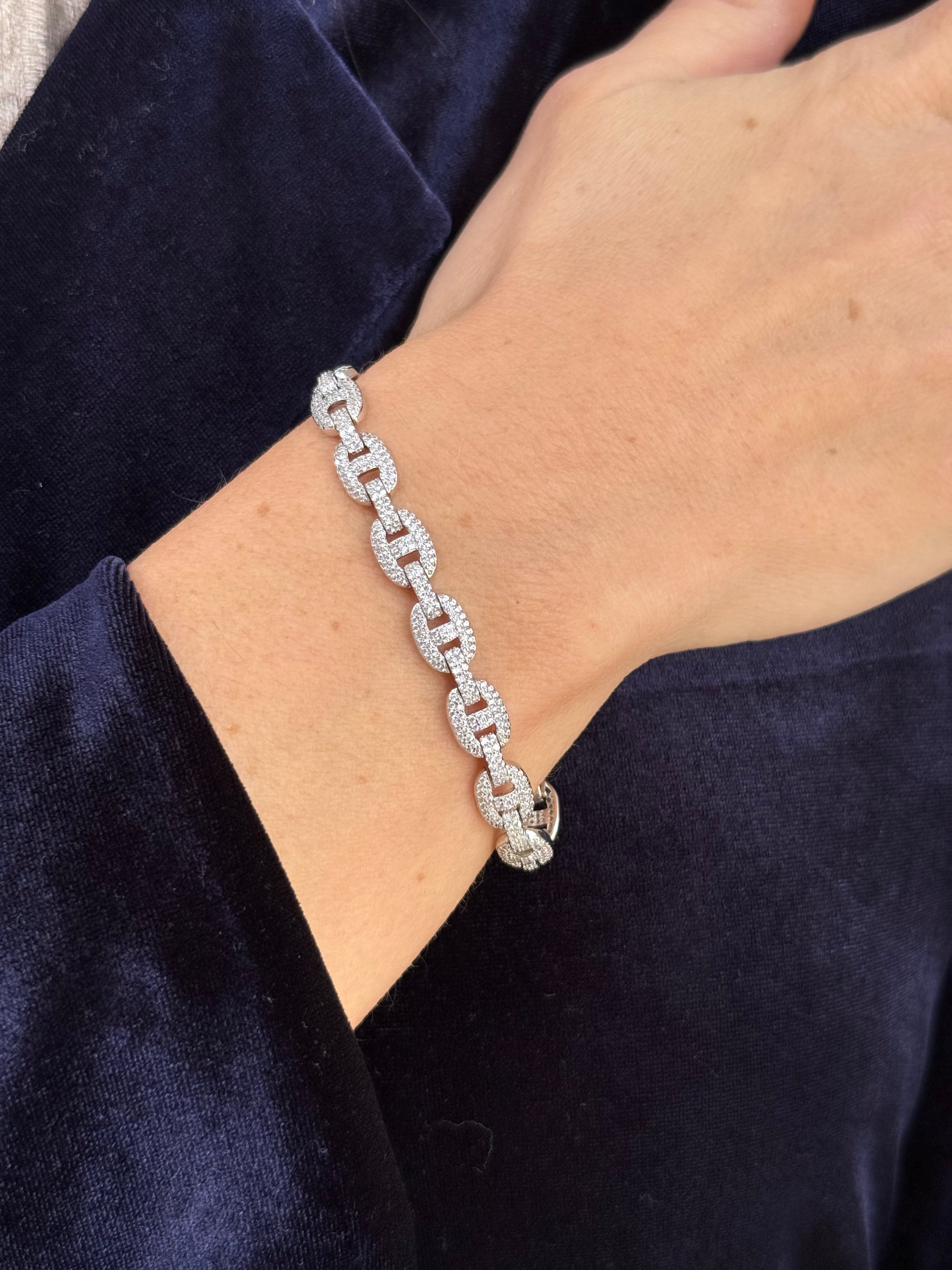 Bracciale Maglia Marina Pavè