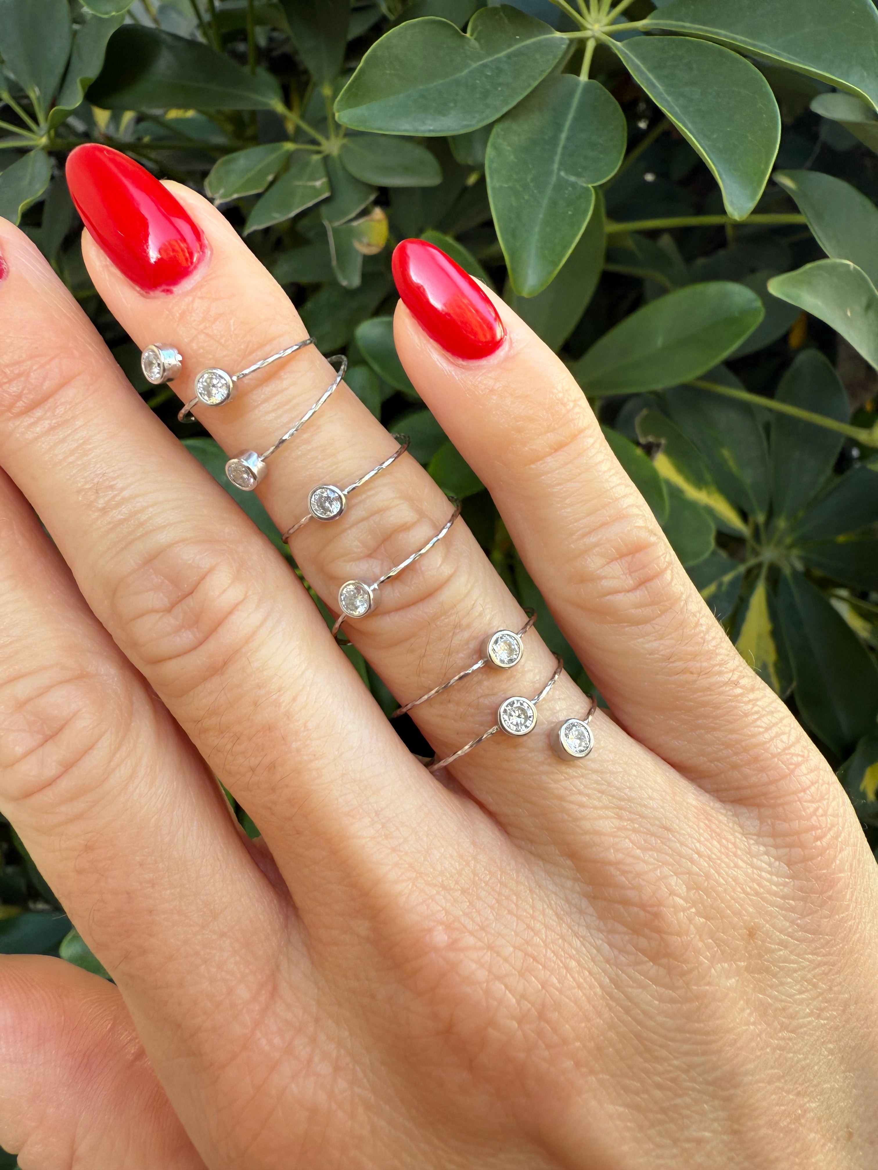 Anello Filo & punti Luce Regolabile