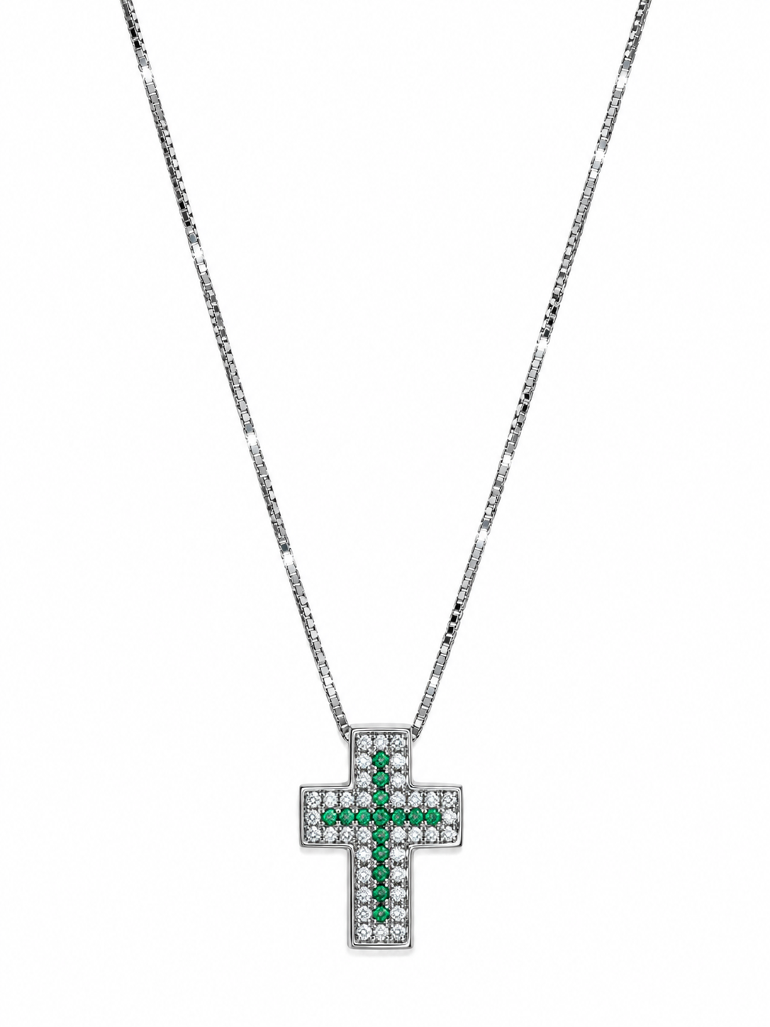 Collana Croce Emerald