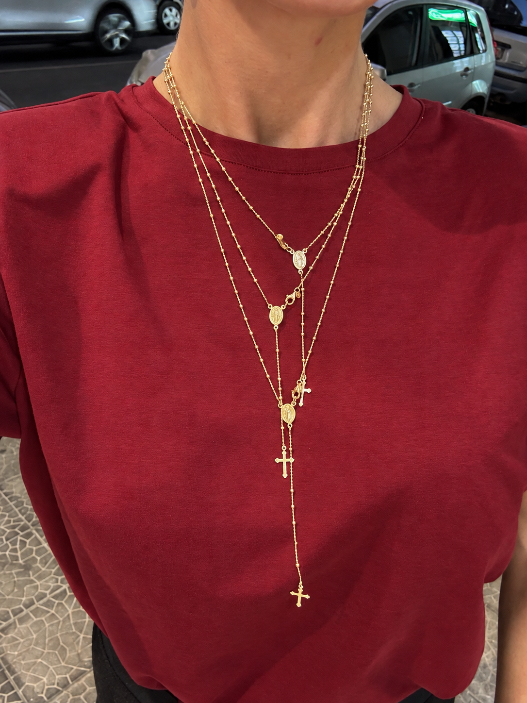 Collana Rosario Sfere Minimal 2mm