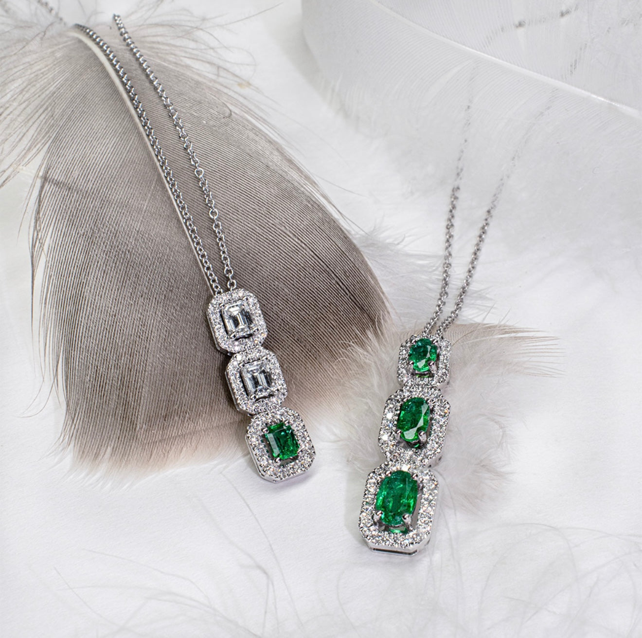 Collana Con Pendente Smeraldi