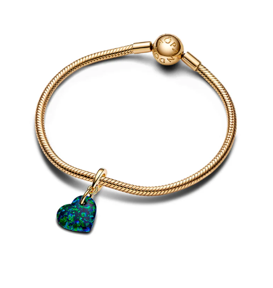 Charm Pendente Cuore Opale Verde.    763348C01