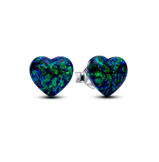 Orecchini Cuore Opale Verde 293356C01