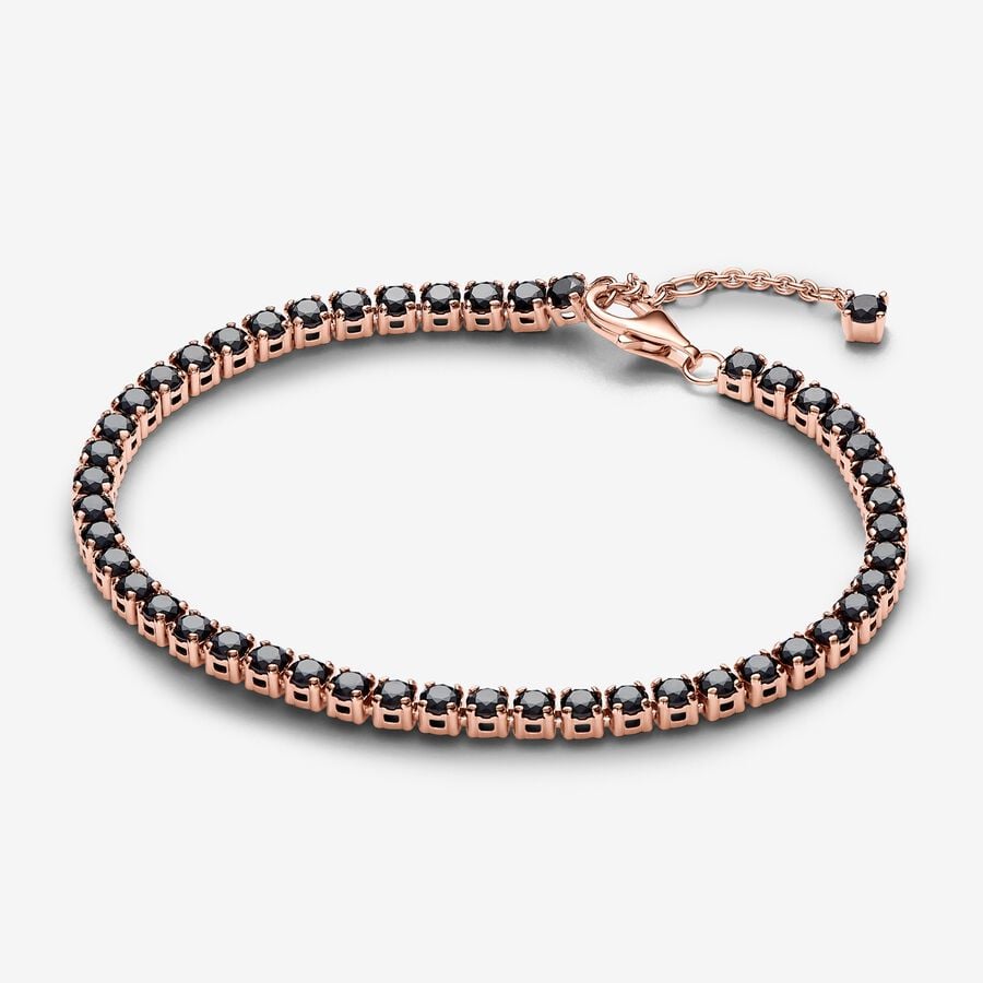 Bracciale Tennis Rosè & Pietre Nere.   581469C02