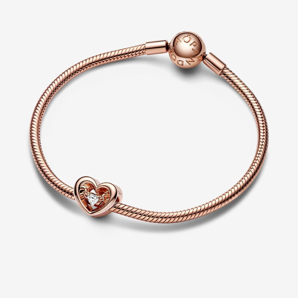 Charm Cuore Splendente con Pietra 762493C01