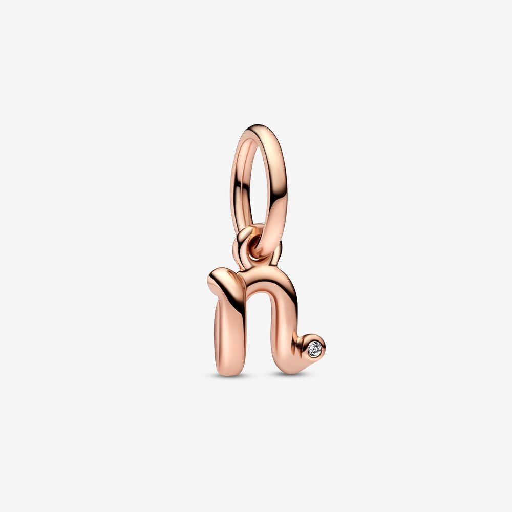 Charm Lettera N Rosè