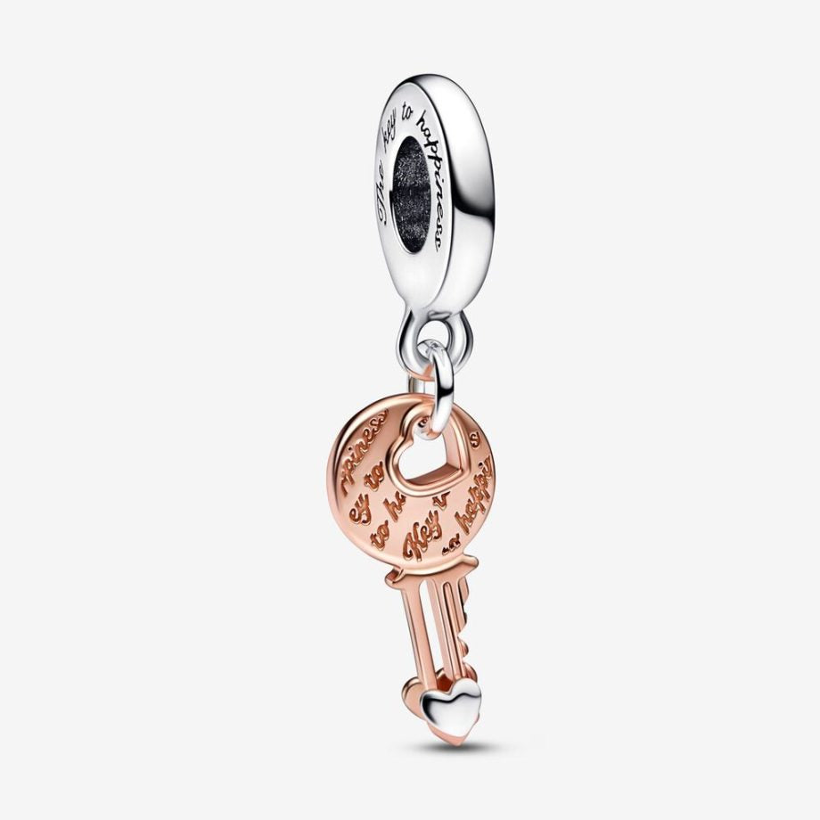 Charm Chiave Della Felicità con Cuore Scorrevole 782510C00