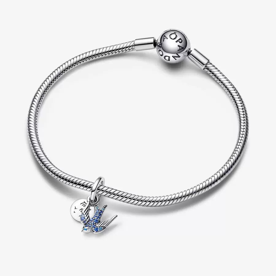 Charm Rondine Pietre Blu.    792570C01
