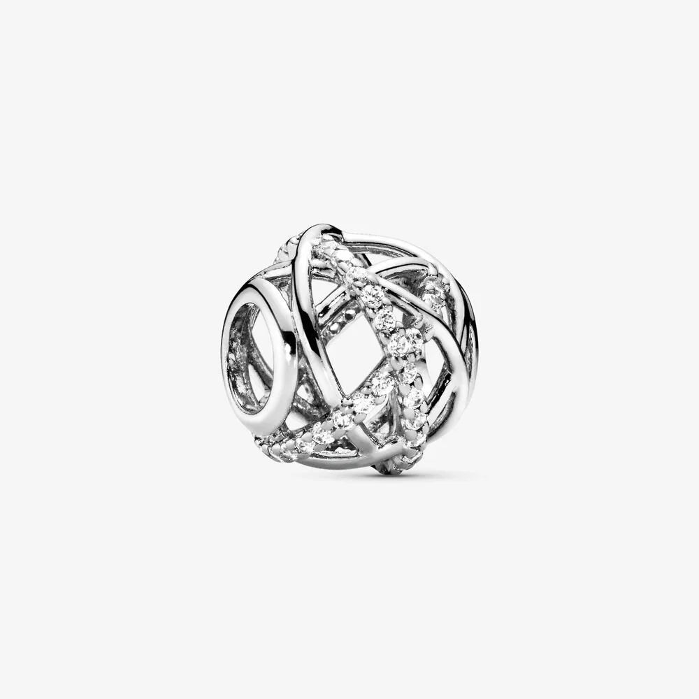 Charm Pandora Openwork Intreccio Scintillante.     791388CZ
