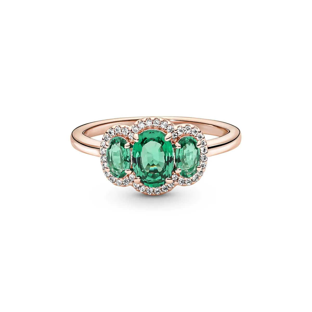 Anello Pandora Vintage con Pietre Green.      180057c01
