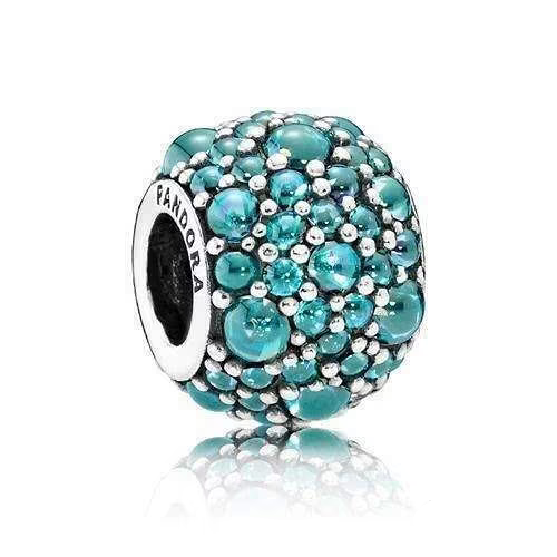Charm Pandora Gocce Scintillanti Turchese.      791755MC