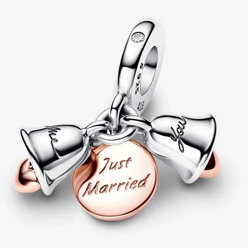 Charm Pandora Campane Nunziali Just Married.     782592C01