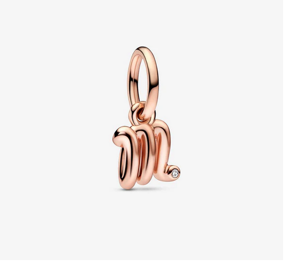 Charm Lettera M Rosè