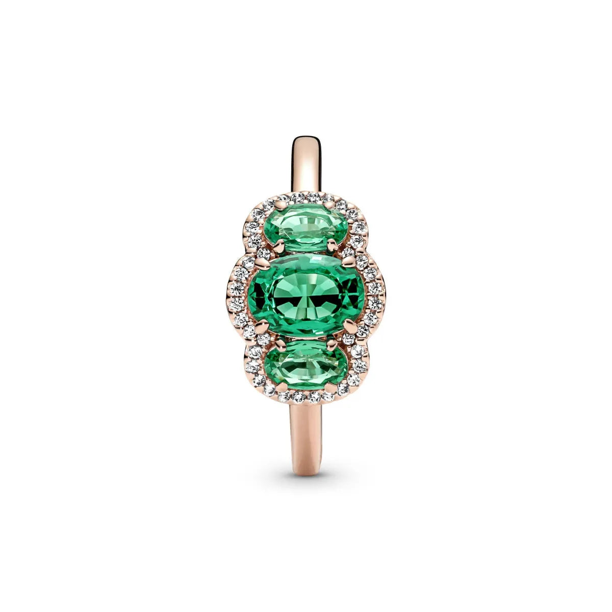 Anello Pandora Vintage con Pietre Green.      180057c01
